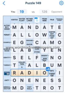 Crossword Master Puzzle 149