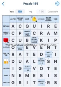 Crossword Master Puzzle 185