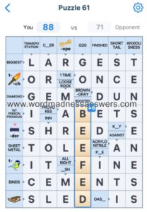 Crossword Master Puzzle 61